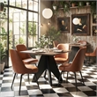 Keppel Swivel Dining Chair (Set of 2) Brown