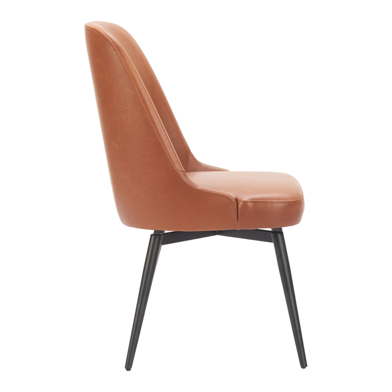 Keppel Swivel Dining Chair (Set of 2) Brown