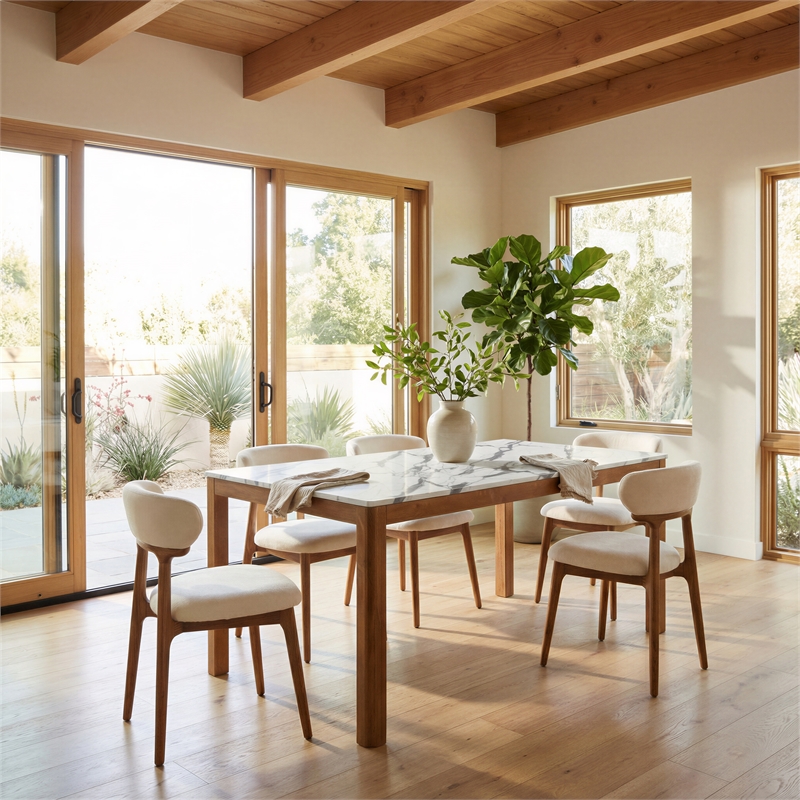 Cedar Dining Chair (Set of 2) White & Walnut