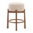 Nade Counter Stool (Set of 2) Beige & Walnut