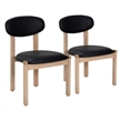 Rilou Dining Chair (Set of 2) Black & Natural