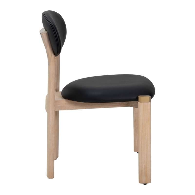 Rilou Dining Chair (Set of 2) Black & Natural