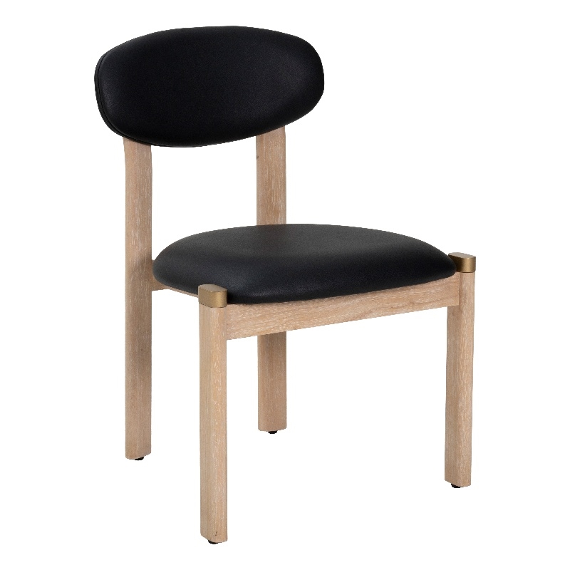 Rilou Dining Chair (Set of 2) Black & Natural