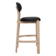 ZUO Rilou Bar Stool in Black & Natural (Set of 2)