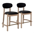 Rilou Counter Stool (Set of 2) Black & Natural