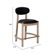 Rilou Counter Stool (Set of 2) Black & Natural