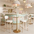 ZUO Rilou Bar Stool in White & Natural (Set of 2)