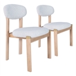 Rilou Dining Chair (Set of 2) White & Natural