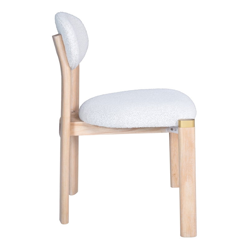 Rilou Dining Chair (Set of 2) White & Natural