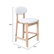 Rilou Counter Stool (Set of 2) White & Natural