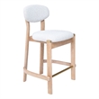 Rilou Counter Stool (Set of 2) White & Natural