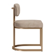 Velar Dining Chair (Set of 2) Beige & Bronze