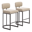 Velar Counter Stool (Set of 2) Beige & Gray
