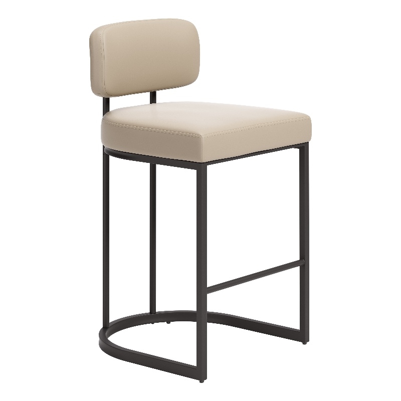 Velar Counter Stool (Set of 2) Beige & Gray