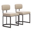 Velar Dining Chair (Set of 2) Beige & Gray
