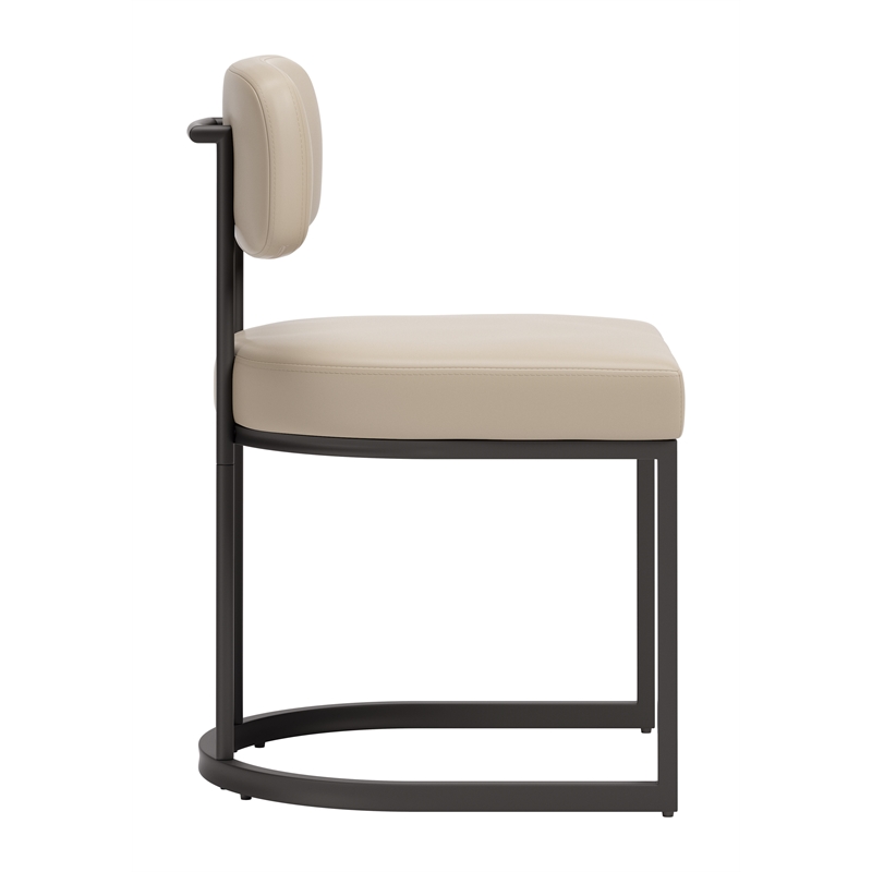 Velar Dining Chair (Set of 2) Beige & Gray