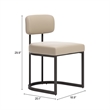 Velar Dining Chair (Set of 2) Beige & Gray