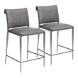 Freesia Counter Stool (Set of 2) Charcoal Gray