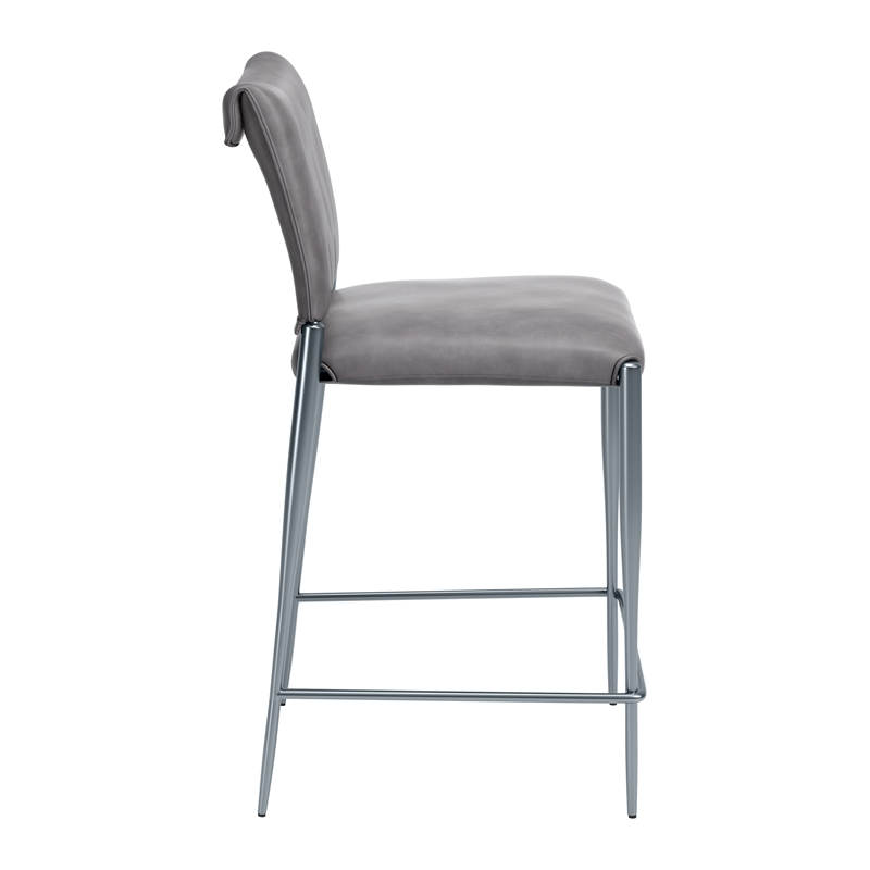 Freesia Counter Stool (Set of 2) Charcoal Gray