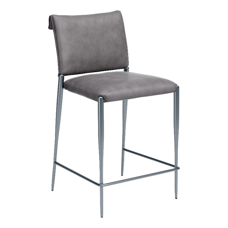 Freesia Counter Stool (Set of 2) Charcoal Gray
