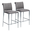 Freesia Barstool (Set of 2) Charcoal Gray