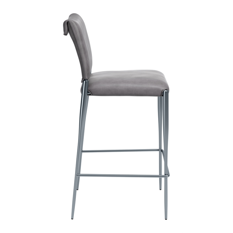 Freesia Barstool (Set of 2) Charcoal Gray