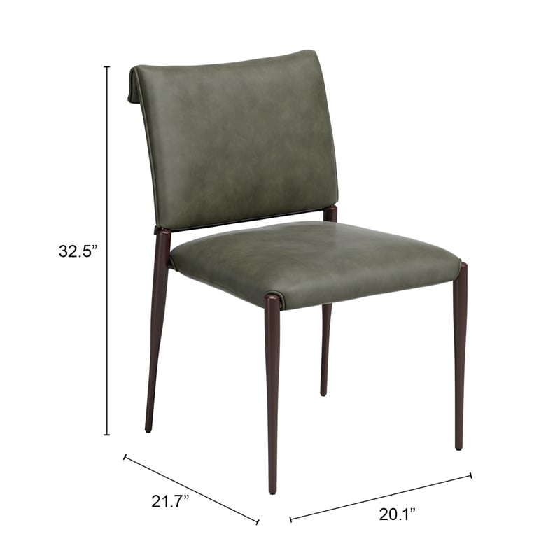 Freesia Dining Chair (Set of 2) Olive Green