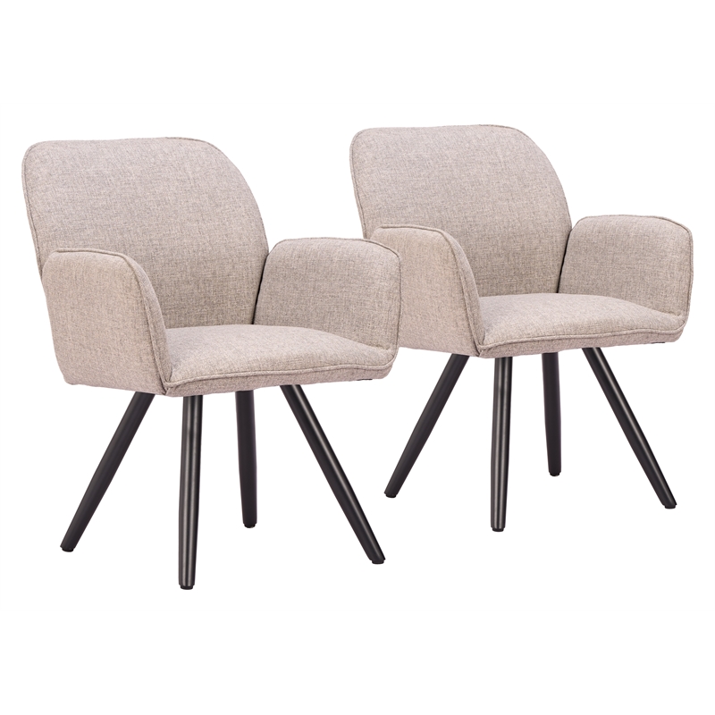 Sieve Swivel Dining Chair (Set of 2) Beige
