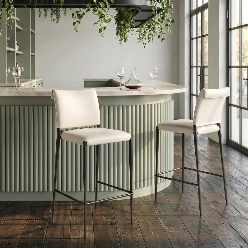 Freesia Barstool (Set of 2) White