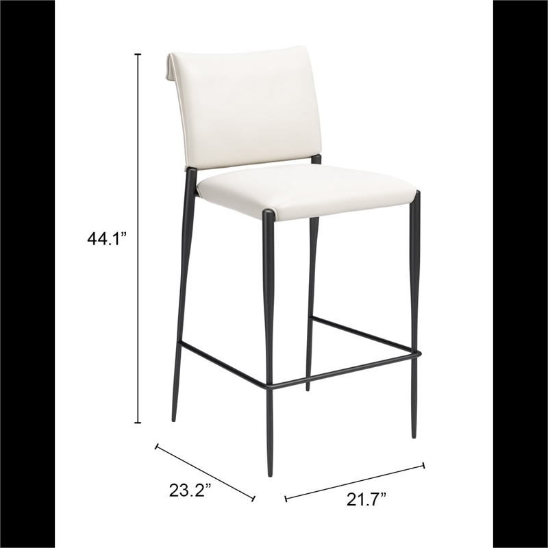 Freesia Barstool (Set of 2) White