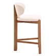 Rosetta Counter Stool (Set of 2) Beige & Walnut