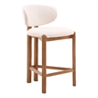 Rosetta Counter Stool (Set of 2) Beige & Walnut