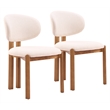 Rosetta Dining Chair (Set of 2) Beige & Walnut