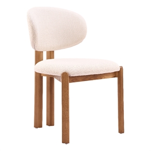 Rosetta Dining Chair (Set of 2) Beige & Walnut