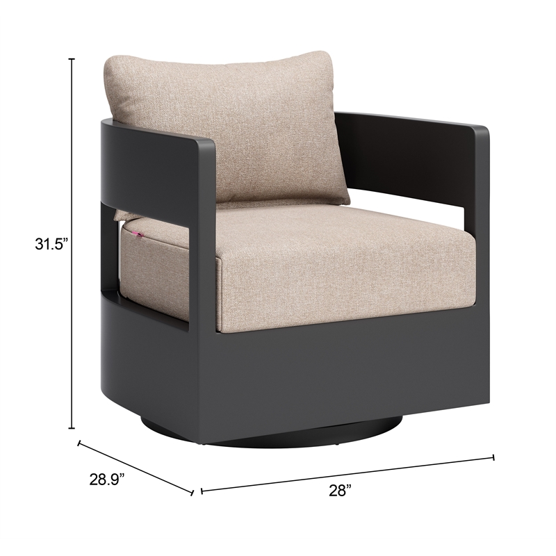Foret Swivel Chair Black