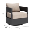 Foret Swivel Chair Black
