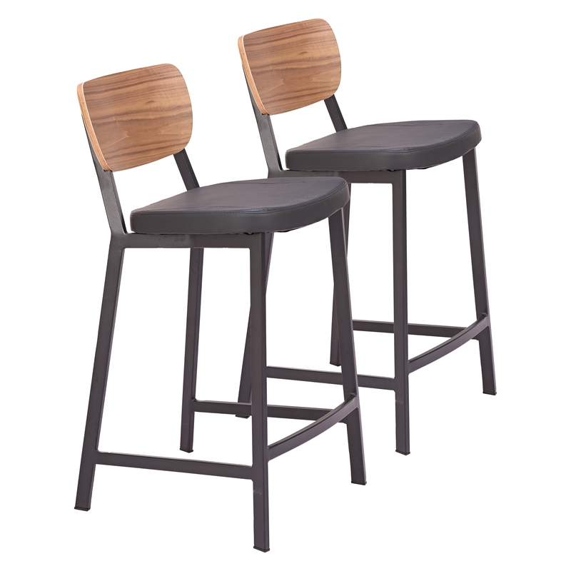 Ardenne Counter Stool (Set of 2) Black & Brown