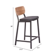 Ardenne Counter Stool (Set of 2) Black & Brown