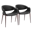 Limay Dining Chair (Set of 2) Black & Walnut