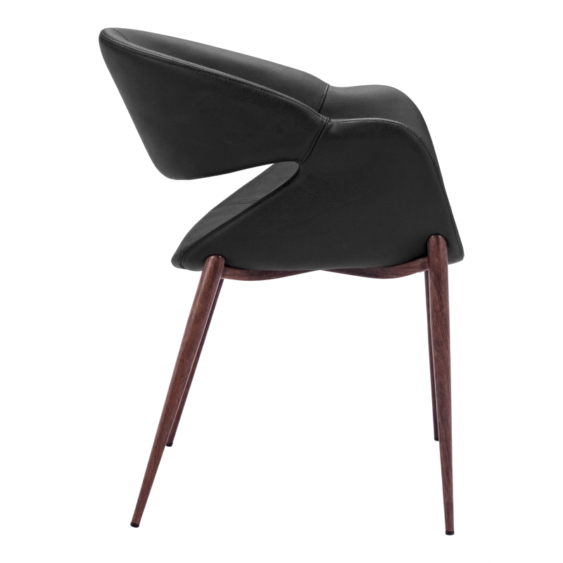 Limay Dining Chair (Set of 2) Black & Walnut