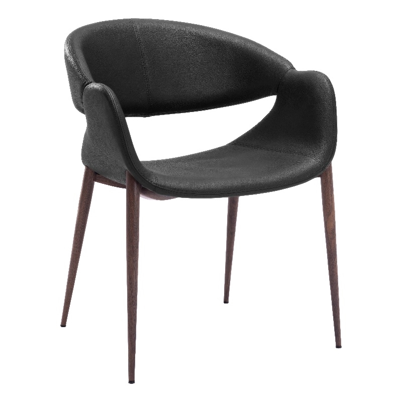 Limay Dining Chair (Set of 2) Black & Walnut