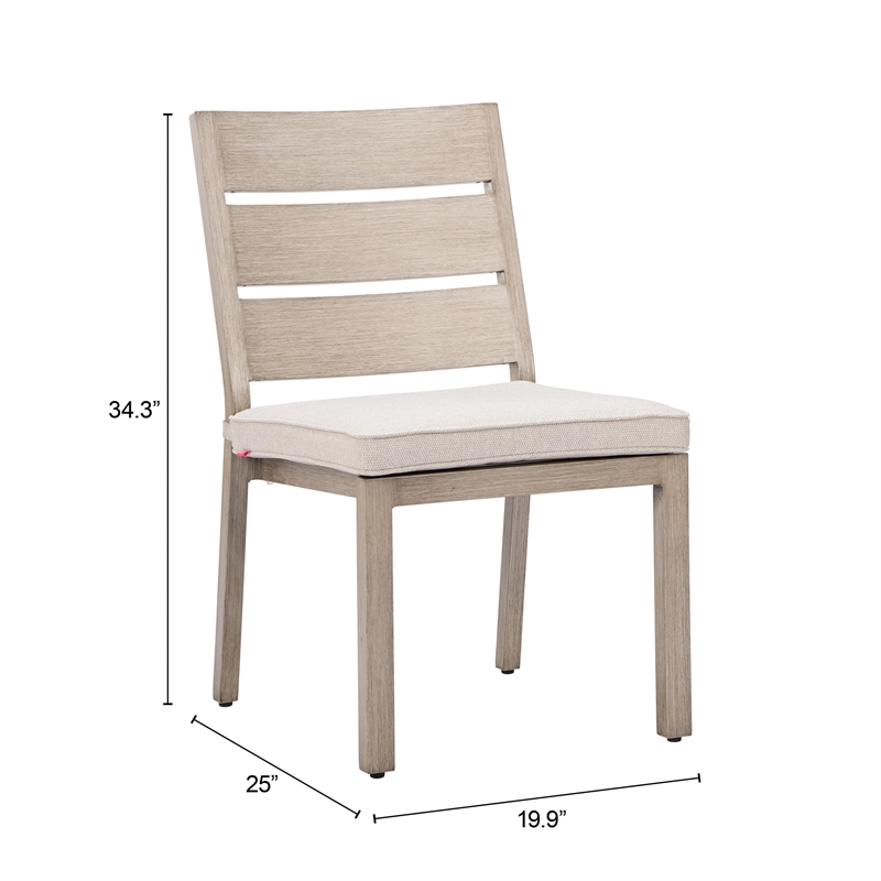 Reefline Armless Dining Chair (Set of 2) Gray