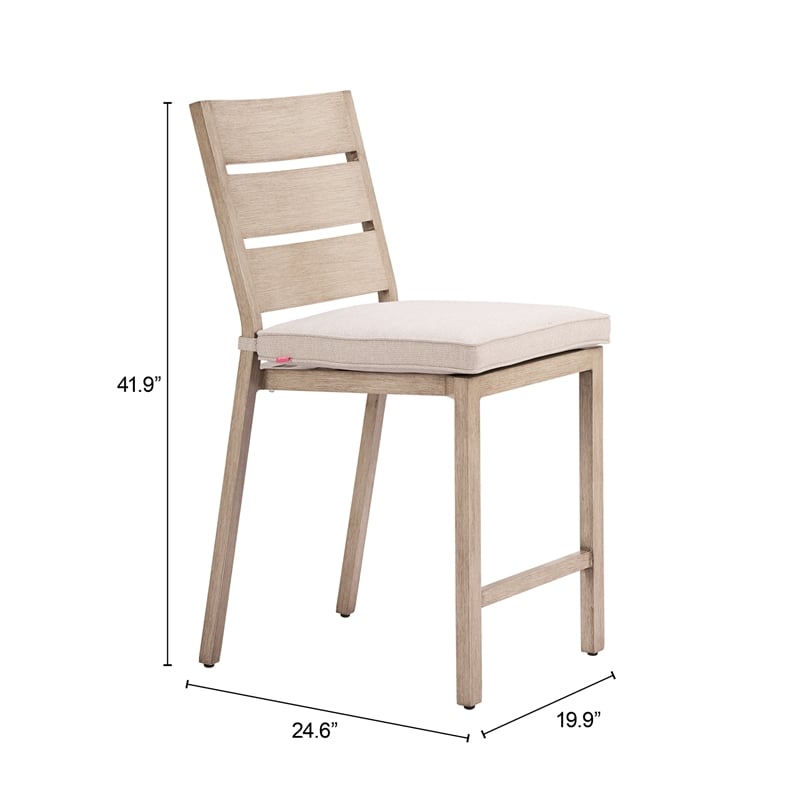 Reefline Armless Counter Stool (Set of 2) Gray