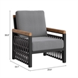 Naru Accent Chair Gray