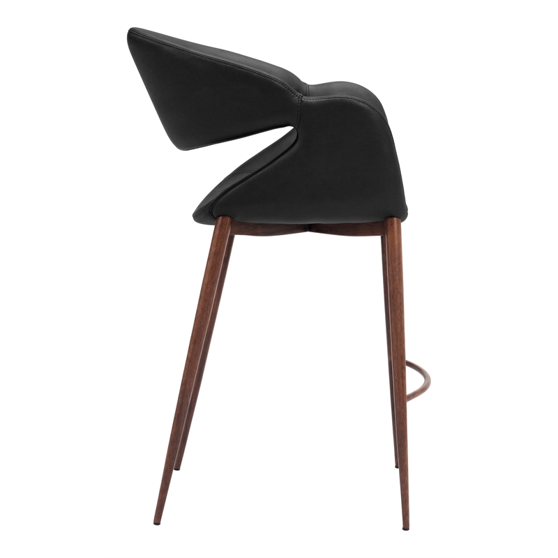 Limay Counter Stool Black & Walnut