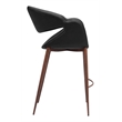 Limay Counter Stool Black & Walnut