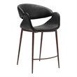 Limay Counter Stool Black & Walnut