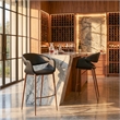 Limay Barstool Black & Walnut