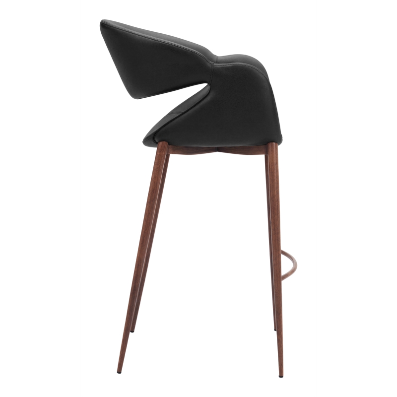 Limay Barstool Black & Walnut