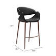 Limay Barstool Black & Walnut